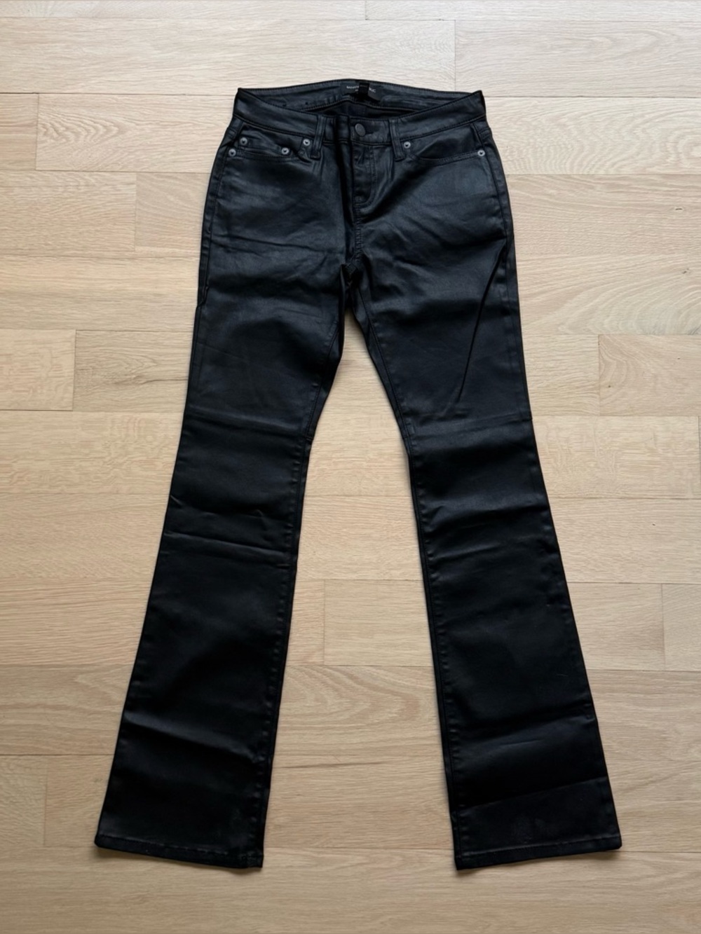 Banana Republic coated low-rise bootcut pants